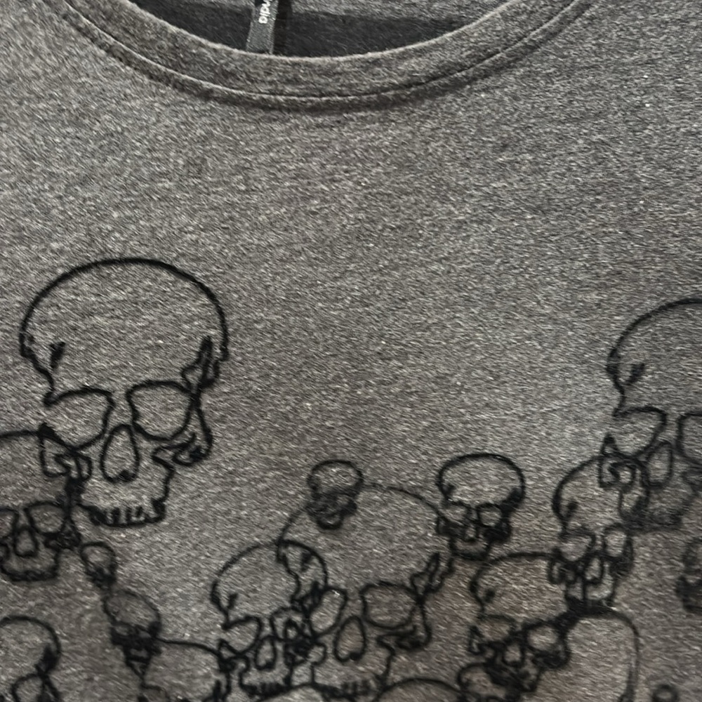 The Kooples Men's Dark Grey Skull Graphic T-Shirt, Size: L - Picture 4 of 7
